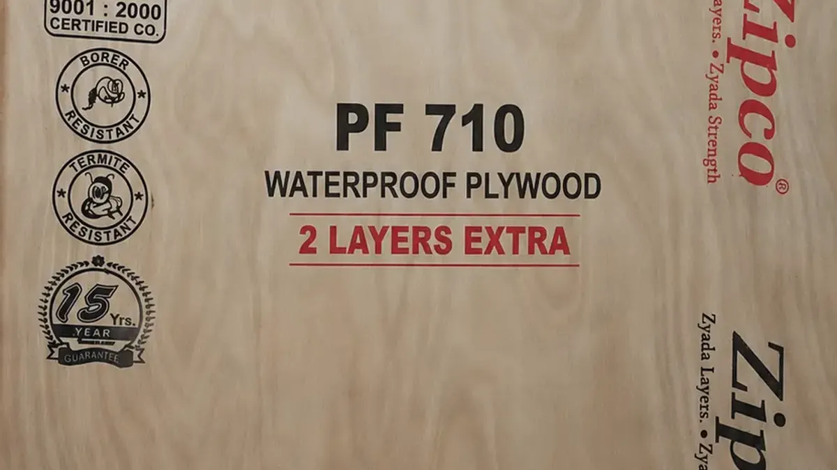 ZIPCO PF 710 waterproof plywood board with quality marks
